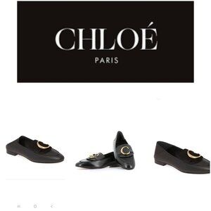 Chloe C Logo Convertible Suede Mule Nubuck Leather Loafers Size EU 42/US 11.5